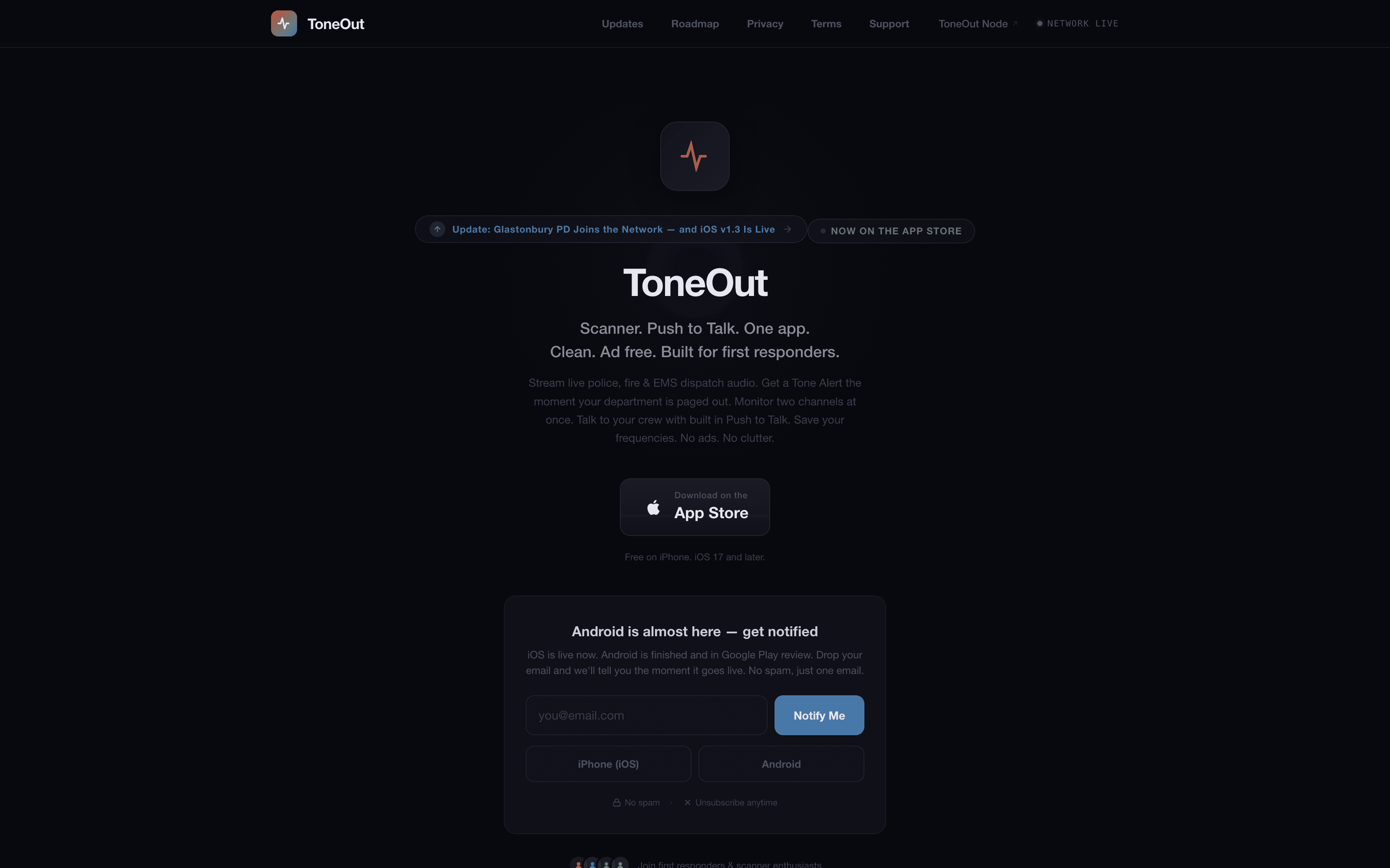 ToneOut screenshot